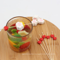 Heart shape wooden beads disposable party bamboo pick